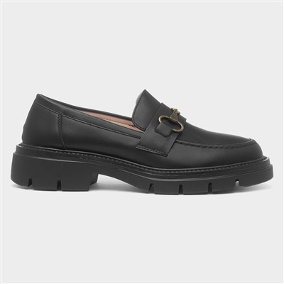 Eloise Womens Black Chunky Loafer