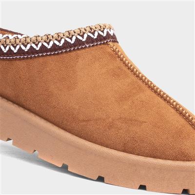 Truffle Chloe Womens Chestnut Faux Fur Shoe