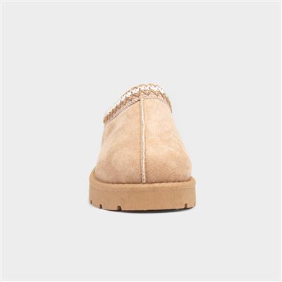 Chloe Womens Sand Faux Fur Shoe