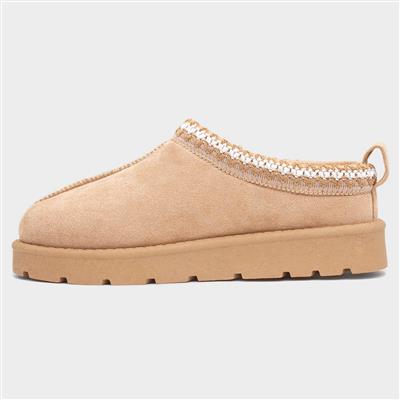 Chloe Womens Sand Faux Fur Shoe