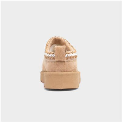 Chloe Womens Sand Faux Fur Shoe
