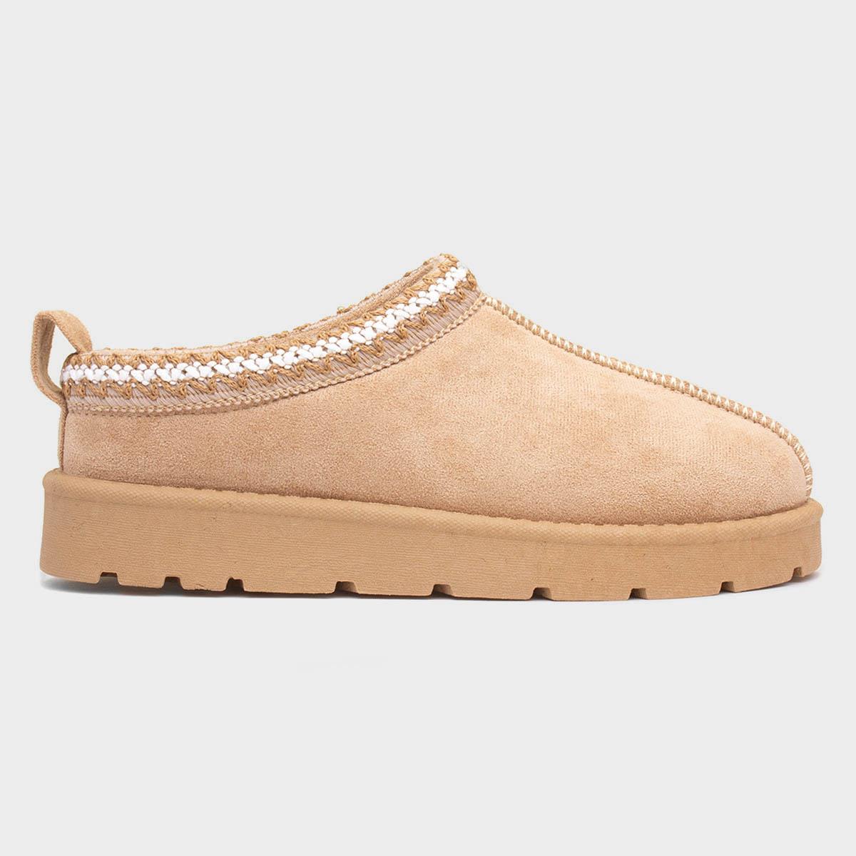 Chloe Womens Sand Faux Fur Shoe