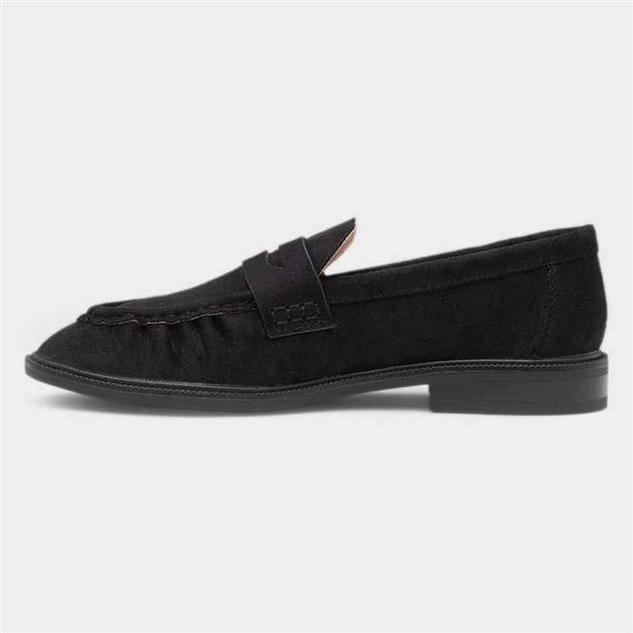 Lia Womens Black Slip On Loafer