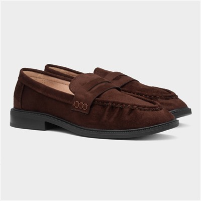 Lia Womens Chocolate Loafer