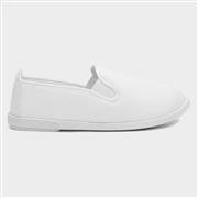 Red Fish Womens White Slip On Canvas Shoe (Click For Details)