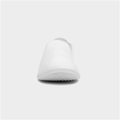 Womens White Slip On Canvas Shoe