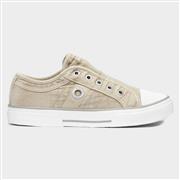 S Oliver Womens Cream Slip On Casual Canvas (Click For Details)