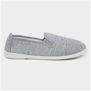 BLU Womens Slip On Canvas Shoe in Grey (Click For Details)