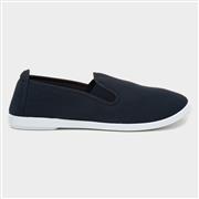 BLU Womens Navy Slip On Canvas Shoe (Click For Details)