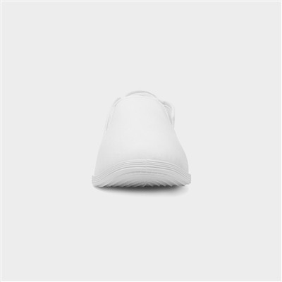 Womens White Slip On Canvas Shoe