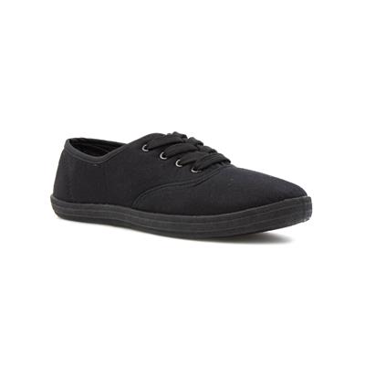 shoe canvas lace plain womens shoezone shoes zone