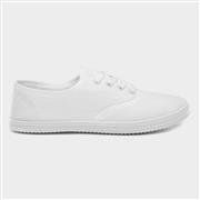 BLU Womens White Lace Up Canvas Shoe (Click For Details)