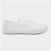Red Fish Womens White Lace Up Canvas Shoe (Click For Details)