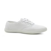 ladies grey canvas pumps