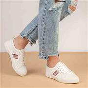 Lilley Womens White Lace Up Canvas (Click For Details)