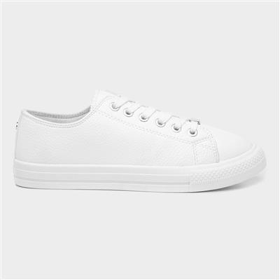 Polly Womens Lace Up Shoe in White