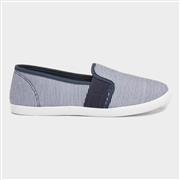 Lilley Womens Blue & White Stripe Canvas Shoe (Click For Details)