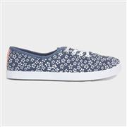 Lilley Womens Blue & White Floral Canvas Shoe (Click For Details)