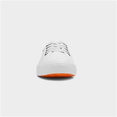 Chow Chow Womens White Canvas Shoe