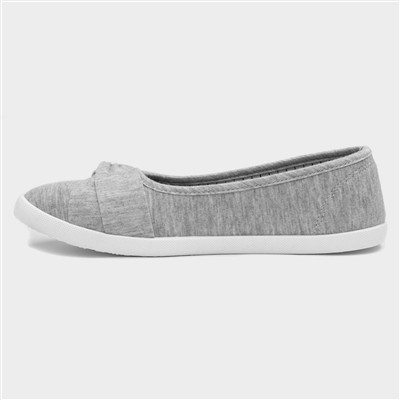 Pearl Womens Grey Jersey Slip On Canvas