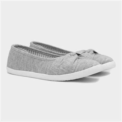 Pearl Womens Grey Jersey Slip On Canvas