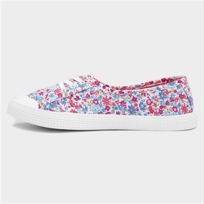 Womens Multi Floral Canvas Shoes