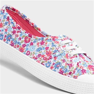 Womens Multi Floral Canvas Shoes