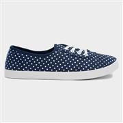 Lilley Womens Navy Polka Dot Canvas (Click For Details)