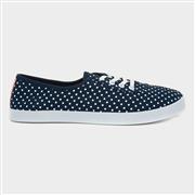 Lilley Womens Blue Polka Dot Speed Lace Canvas (Click For Details)