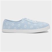 Lilley Pippa Womens Blue Daisy Print Canvas Shoe (Click For Details)