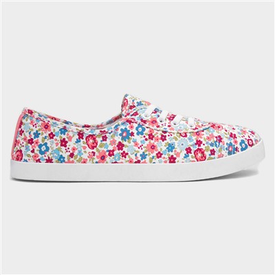 Women's Multi Floral Slip On Canvas Shoes