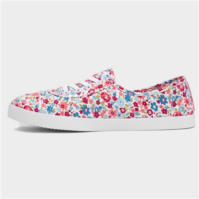 Pippa Womens Multi Floral Canvas Shoe
