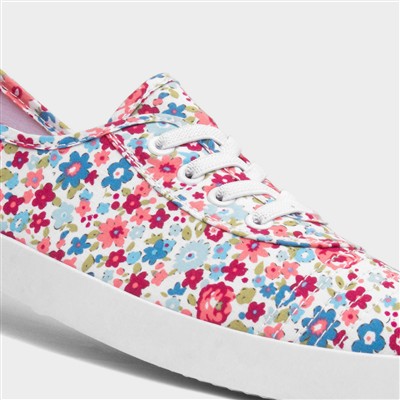 Women's Multi Floral Slip On Canvas Shoes