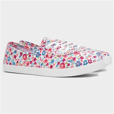 Pippa Womens Multi Floral Canvas Shoe