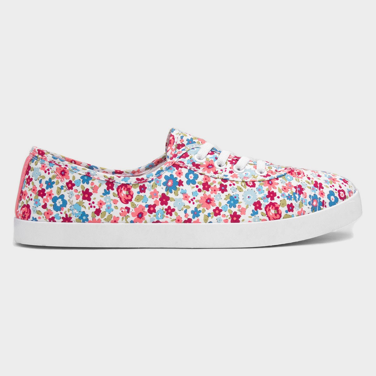Women's Multi Floral Slip On Canvas Shoes