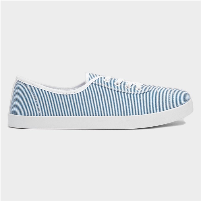 Womens Multi Stripe Slip On Canvas Shoe