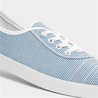 Womens Multi Stripe Slip On Canvas Shoe