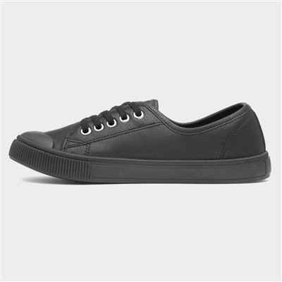 Womens Black Canvas Shoe