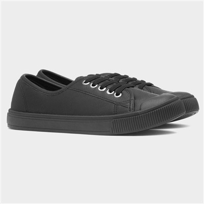 Womens Black Canvas Shoe