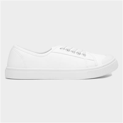 Penny Womens White Canvas Shoe