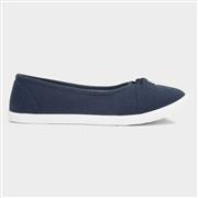 Lilley Pearl Womens Navy Slip On Canvas Shoe (Click For Details)