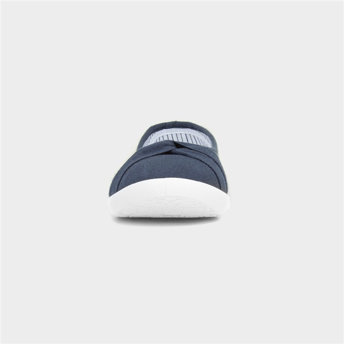 Womens Navy Slip On Canvas Shoe