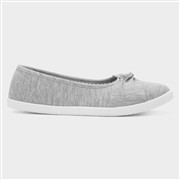 Lilley Womens Grey Slip On Canvas Shoe (Click For Details)