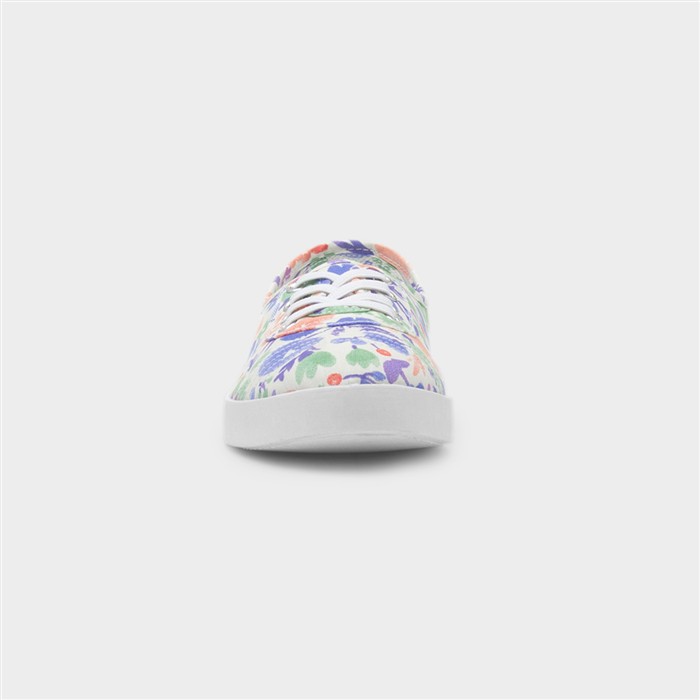 Womens Multi Floral Slip On Canvas Shoe