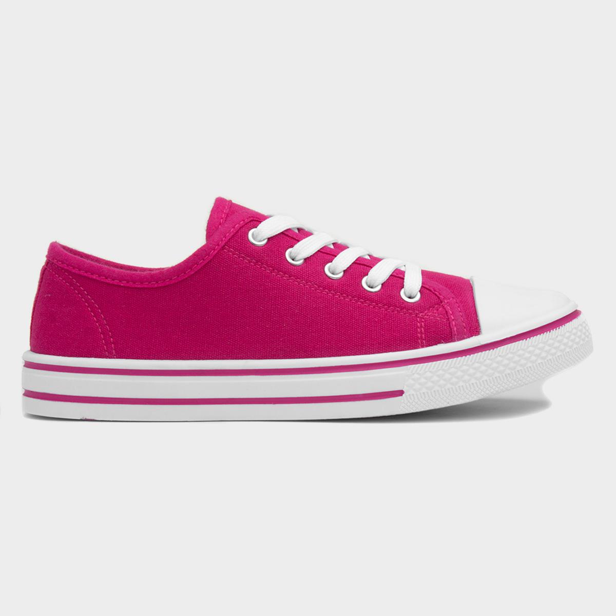 Meru Womens Fuchsia Canvas Shoe