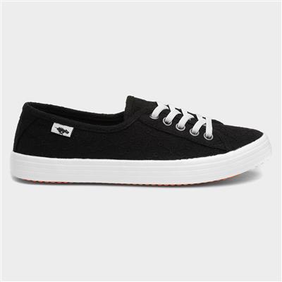 Chow Chow Womens Black Canvas Shoe