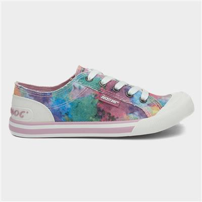 Jazzin Tie Dye Womens Multi Canvas Shoe