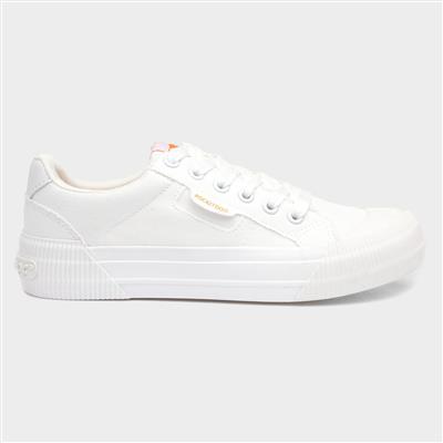 Cheery Womens White Canvas Shoe