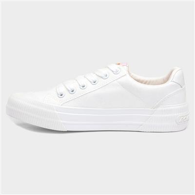 Cheery Womens White Canvas Shoe