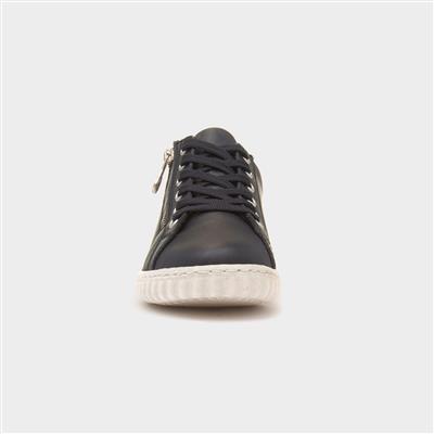 Antistress Womens Dark Navy Leather Shoe